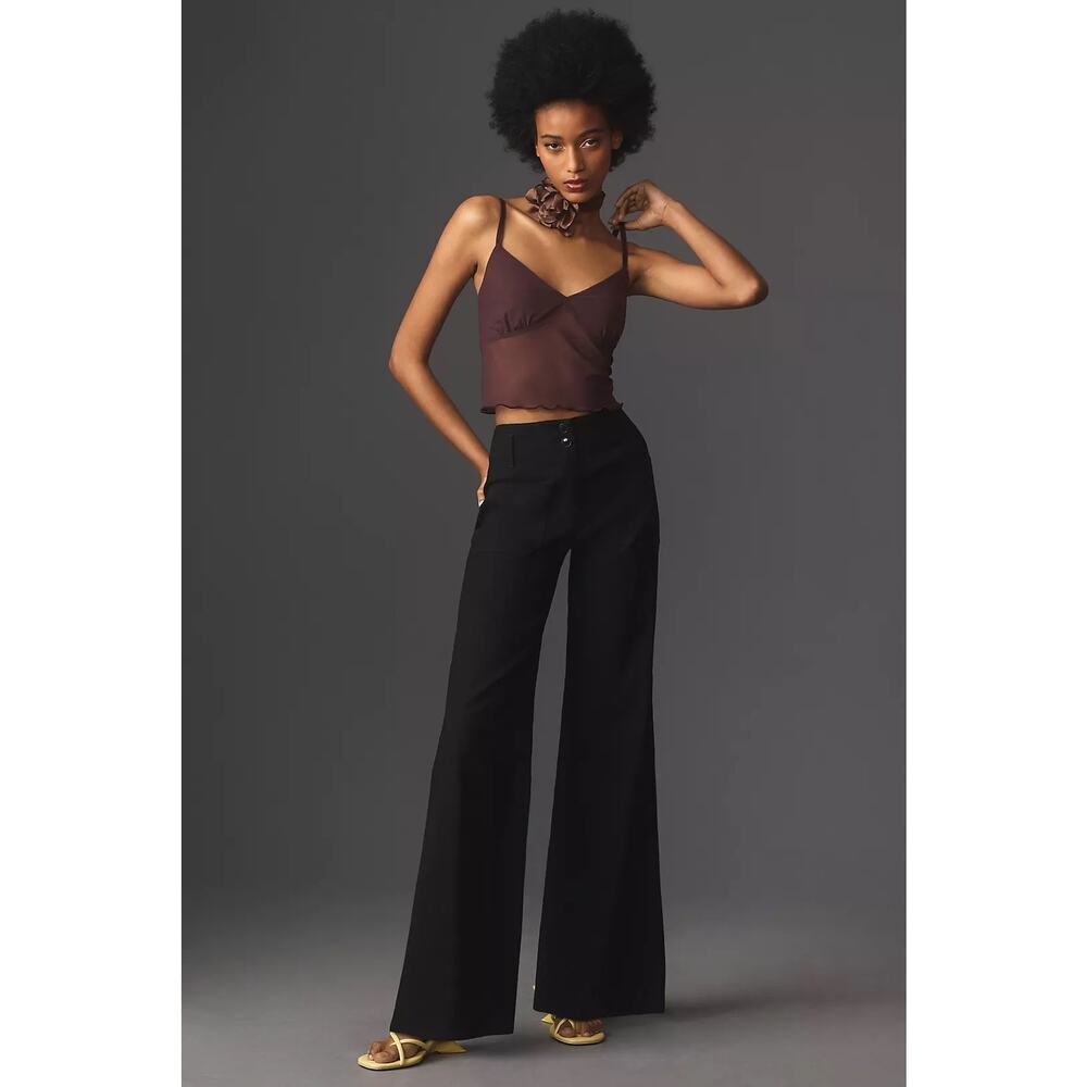 Anthropologie Maeve The Junie High Rise Wide Leg Pants Size 6